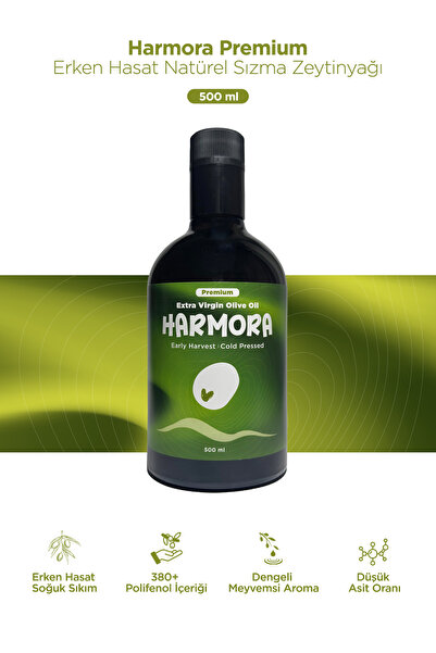 Harmora Zeytinyağları Harmora Premium Erken Hasat Natürel Sızma Zeytinyağı 50...