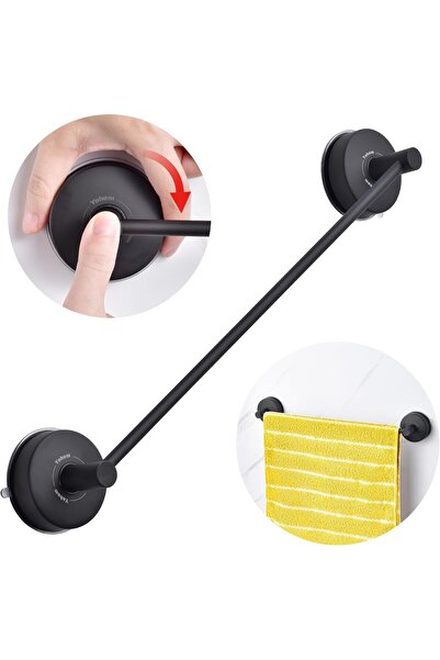 YOHOM Suction Cup Towel Bar for Shower 17 Inch Stainless Steel Bathroom Towel...