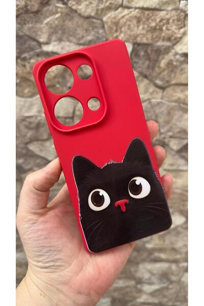 Vip Case Redmi Note 13 Pro 4g Compatible Cute Black Cat Patterned Silicone Sh...