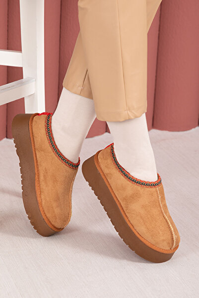 EBRUTESETTÜR Thick Sole Fur Mini Boots Brown