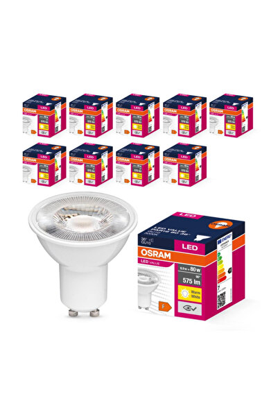 Osram GU10 Led Ampul 6.9 W 3000K Gün Işığı (10 Adet)