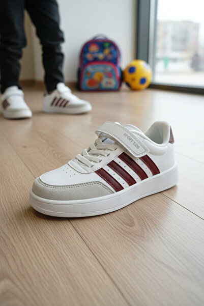 enoch Children's Sports Shoes with Five Stripes and Contrast Panels