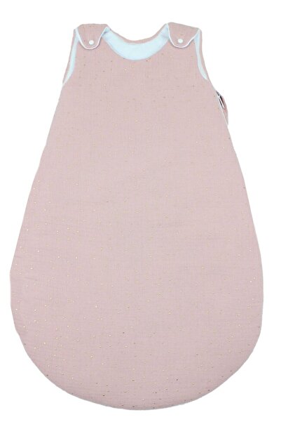 PRICHINDEL Sleeping Bag, Muslin, Filled, Metallic Dots, Pink