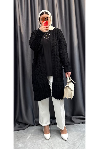 NİSUM MODA Thick Knitted Knitwear Cardigan