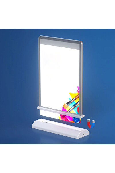 abcMIX Bidirectional LED Advertising Panel, A5, Rechargeable, Vertical