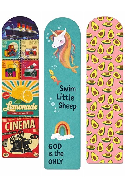 4nio Mixed Pattern 3-Piece Bookmark Set