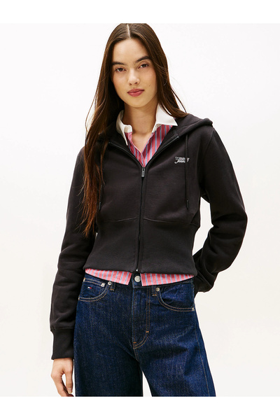 Tommy Hilfiger Women's Tjw Regular Silver Script Hoodie