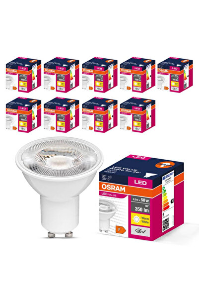 Osram GU10 Led Ampul 4.5W 3000K Gün Işığı (10 Adet)
