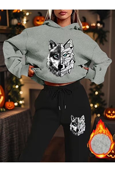 Flaubert Women's Printed Sweatshirt - Sweatpants 2-Piece Set Oversized Fit 3 ...
