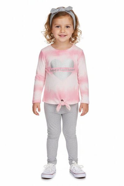 NANETTE LEPORE Toddlers Girl 2Pcs Top And Leggings With Headband Set, Multicolor