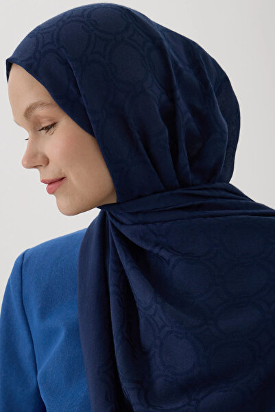 Bonnie Clyde Women's Islamic Clothing Seasonal Dark Navy Blue Color Jacquard ...