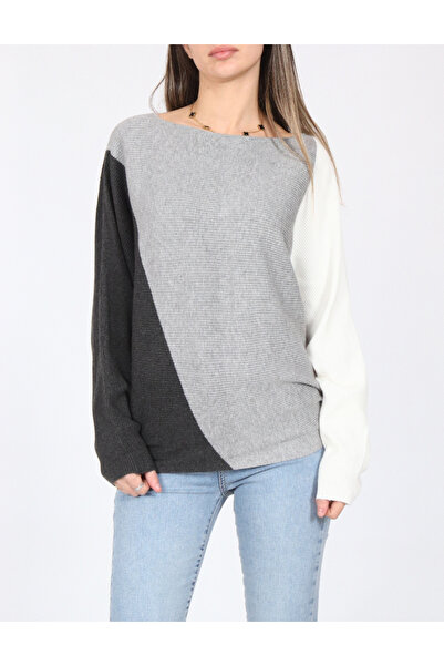 Evendi Blouse, White/Grey