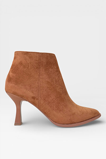 Liger Heeled zippered women's boots (8 cm) taba - taba