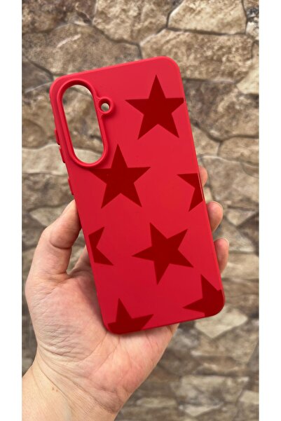 Vip Case Samsung Galaxy A56 Uyumlu Kırmızı Star Silikon Darbe Emici Klasik Ko...