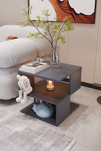 AWOX Vortex Orta Sehpa Dekoratif Sehpa Çok Amaçlı Antrasit