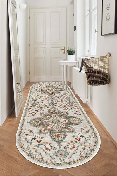 Thalia Home Kaymaz Taban Yıkanabilir Kalın Dokulu Halı & Yolluk & Mutfak Halısı