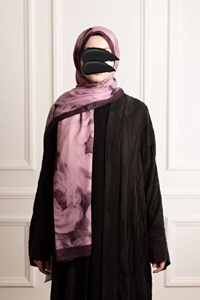 Emare Μαλακό σάλι Bulut Flora Με σχέδιο - Μωβ