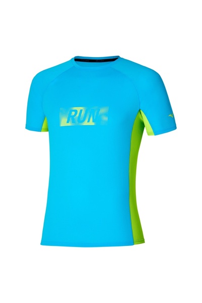 MIZUNO Tricou alergare barbati DryAeroFlow Graphic SS 2024-Albastru-S