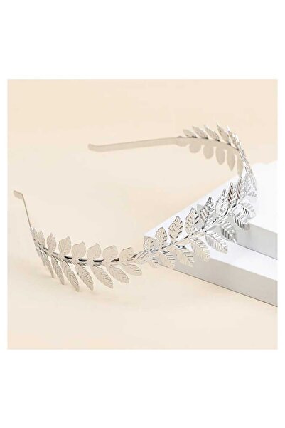 ella'nın çarşısı Goddess Model Leaf Figured Silver Color Metal Crown 1 Piece