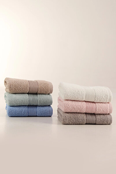 Bella Home Sarayli Pattern 6-Piece Hand and Face Towel Set |   50X90 cm |   1...