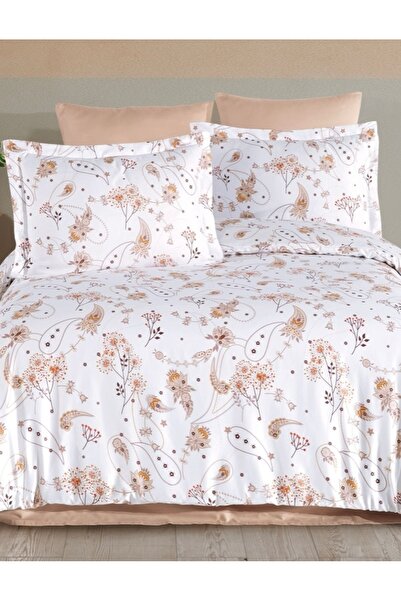 NazeninHome Dream Ranforce Cotton Duvet Cover Set with Elastic Sheets for Sin...