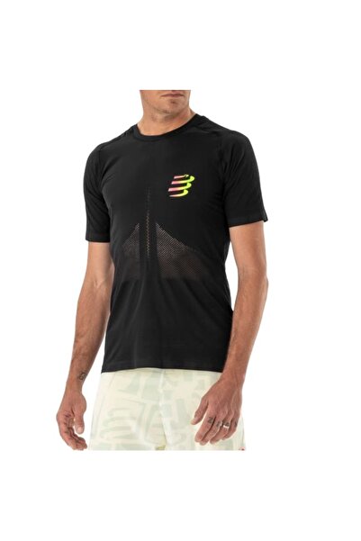 Compressport Men's Running T-Shirt Racing Athlete Capsule-Black/Yellow-XL