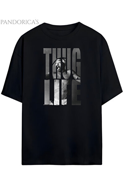 Grafftee Clothing Pandorica's Tupac Shakur Tasarımı Unisex Pamuklu T-shirt