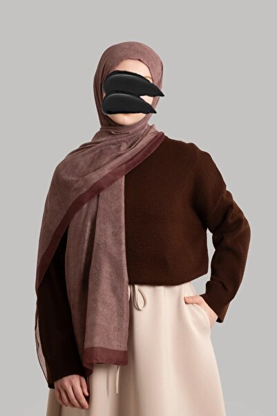 Emare Μυστική Υφή Με σχέδιο Βαμβάκι Σάλι - Αποξηραμένο Τριαντάφυλλο