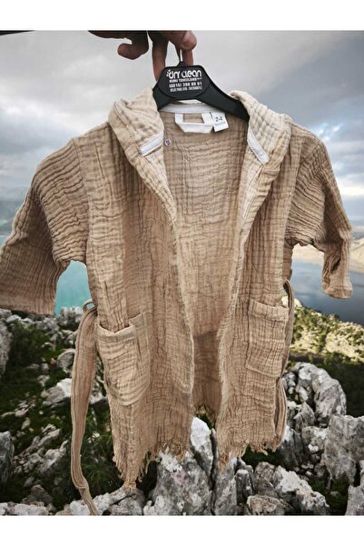 Netodak Muslin Fabric Bathrobe Muslin Boys Girls Unisex Muslim Sea Bathrobe S...