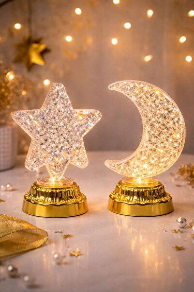 skycott Yıldız ve Ay hilal 3 modlu fonsiyonlu kristal led dekoratif ışık