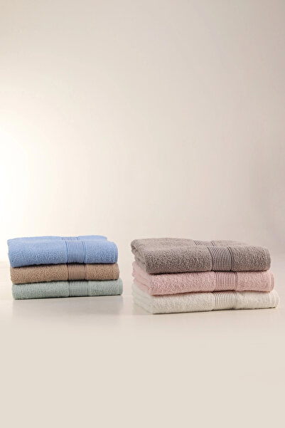 Bella Home Sarayli Pattern 6-Piece Bath Towel Set - 90X150 cm - 100% Cotton -...