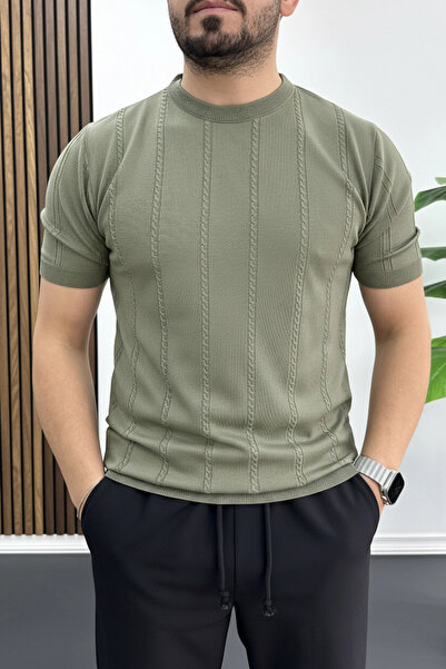 Edwox Tricou cu imprimeu pentru bărbați, verde deschis, Edw454