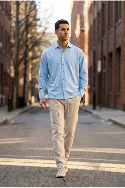 bombe Men's Easy-Iron Oversize Classic Shirt