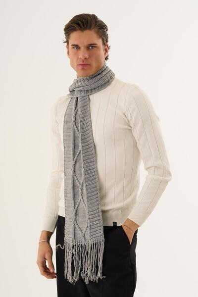 ALEXANDERGARDI Hair Braid Patterned Tassel Scarf