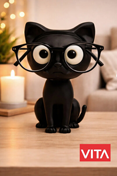 glowify prime glowify prime CUTE BLACK CAT Suport pentru ochelari Suport deco...
