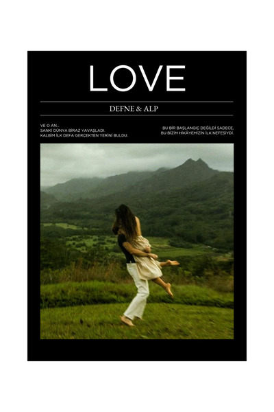 çizgidışı Kişiye Özel Aşk Dergisi A4 Boy – 12 Sayfa Romantik Çift Hikaye Albü...