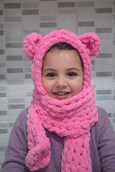 Dodemert Home قبعة باراكلافا وردية منتفخة محبوكة يدويًا على شكل دب كاندي (1-7...