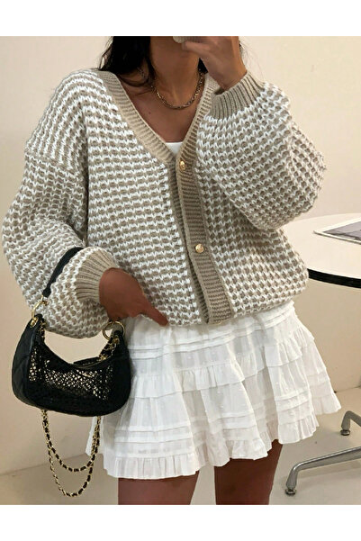 Evendi Cardigan, beige/white