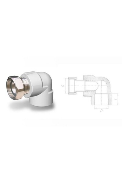 FIRAT PPRC Döner Başlı Dirsek 20-1/2 MM.