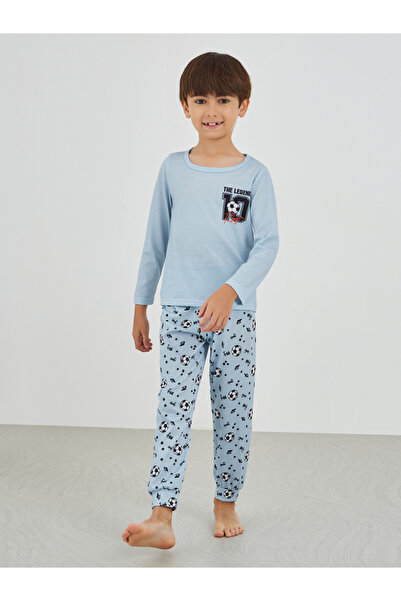 Styli Boys Printed Long Sleeve T-Shirt and Jogger Pyjama Set