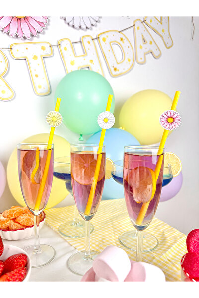Flu Party مجموعة شفاطات بتصميم ديزي - شفاطات الحفلات بتصميم ديزي