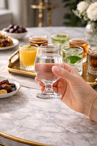 Dania Luxury 6-piece glass set – 10.5 cm tall | 178 ml capacity | Elegant des...