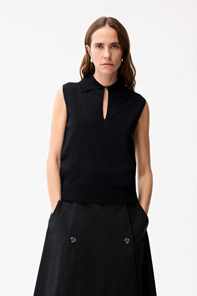 adL Damla Detaylı Triko Bluz