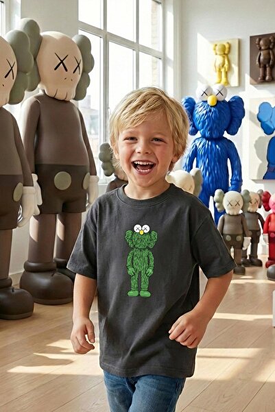 Monila Erkek Çocuk Pamuklu Bisiklet Yaka Baskılı T-Shirt