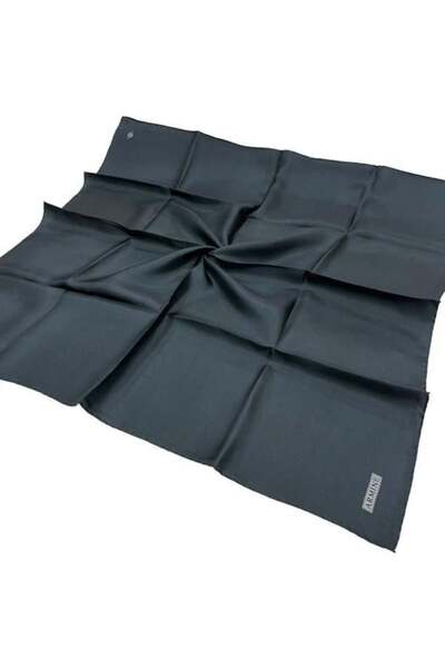 Armine Plain Silk Scarf - 154 Anthracite Twill