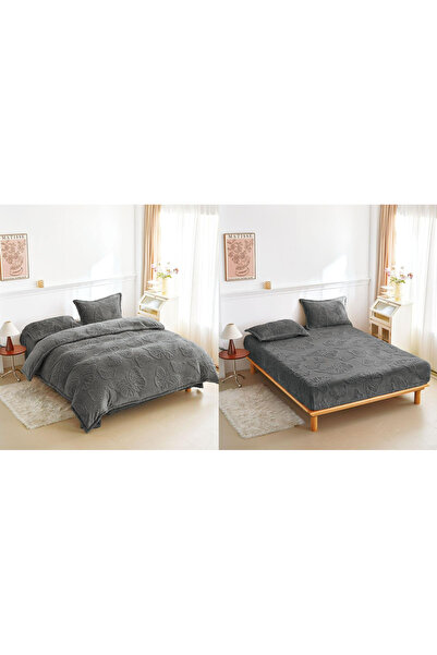 FIONNA.RO Lenjerie Cocolino 4 Piese Cu Elastic Cu Fluturi - Gri