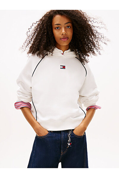 Tommy Hilfiger Women's Brand Logo White1 Sweatshirt Suitable for Daily Use Dw...