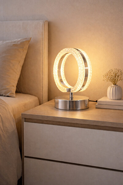 Fer Avize Ecrin Modern Masa Lambası Enerji Tasarruflu Dekoratif Led Abajur(Gü...