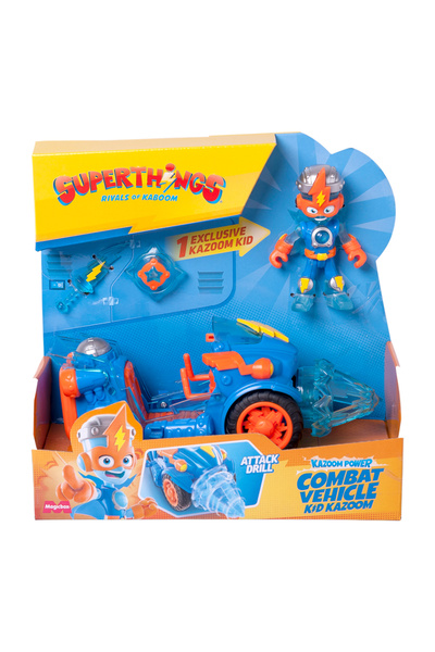 SuperThings Set de joaca masina si figurina Combat Vehicle Kid Kazoom