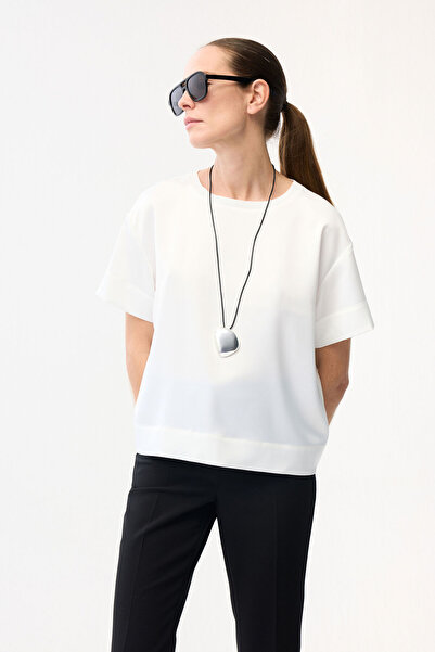 adL Yakası Ribanalı Bluz